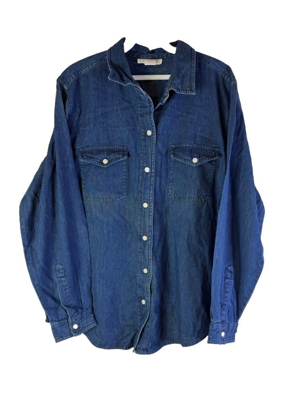 Deadstock Vintage 90s Button Shirt Denim Jean Western Country